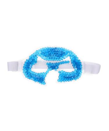 Ipetboom Pvc Shading Ice Sleep Eye Cooling Eye Patch For Sleeping Cooling Eye Pads Cold Hot Compress Eye Shades for Sleep Facial Ice Valid Bead Gel To Sleep 20x10.5x0.8cm Blue