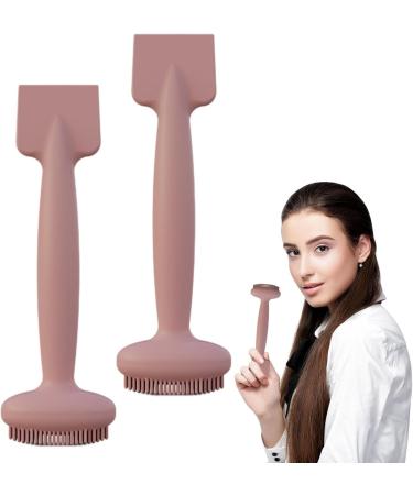 Face Brush Cleanser | Silicone Facial Scrubber Dual Head Waterproof Soft And Skin Friendly Manual Mud Film Brush For Cleaning Leather Powder 2pcs - Buy Online on GoSupps.com