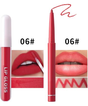  Fravsiu Lipstick Set Lip Liner Combo Waterproof Lip Liner Long-Lasting Lipstick Moisturizing Lipstick Lip Gloss Combo Waterproof Lip Pencil and Moisturizing Lipstick Combo for All-Day Wear - Buy Online on GoSupps.com