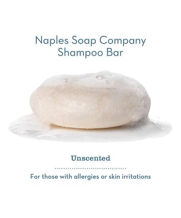 Naples Soap Company Solid Shampoo Bar - Paraben, Alcohol, Phthalate-Free - Handmade, pH Balanced, Eco-Friendly - Hydrating Haircare for All Hair Types - Long-Lasting, Fragrance-Free - Buy Online on GoSupps.com