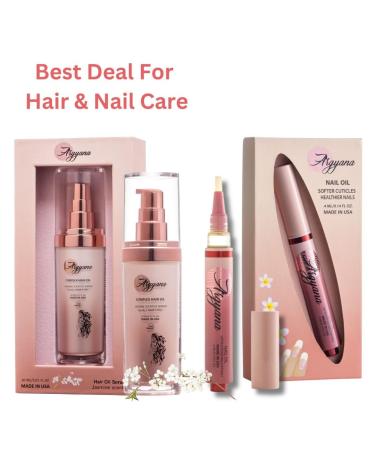 Best Hair & Nail Growth Gift Set | Jasmine Scented Hair Serum & Nail Oil Pen - 2 Pc Set - Buy Online on GoSupps.com