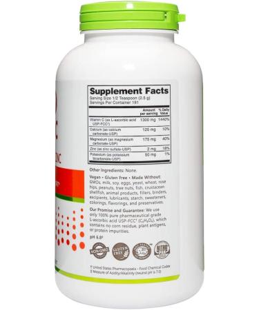 NutriBiotic Immunity Hypo-Aller C | Vitamin C with Calcium, Magnesium, Potassium & Zinc - 16 oz - Buy Online on GoSupps.com