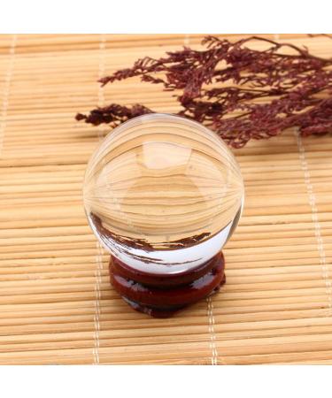 Hztyyier 40mm Clear Crystal Ball - Natural Quartz Healing Sphere with Stand | Rare Asian Gemstone for Meditation & Decor - Buy Online on GoSupps.com