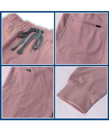 Viaoli Women's Scrubs Set - Pink  X-Small - Modern Clinical Workwear with 10 Pockets - Buy Online on GoSupps.com