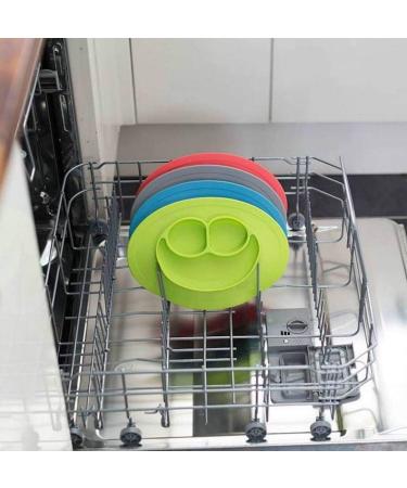 ezpz Mini Mat (Pewter) - Silicone Suction Plate for Babies & Toddlers - Self-Feeding & First Foods - Includes Travel Bag - Light Grey - Buy Online on GoSupps.com