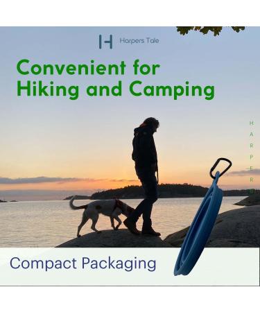 Harpers Tale 1000ml Collapsible Travel Dog Bowl | Food Grade Silicone BPA Free No Plastic Rim Snap Hook - Buy Online on GoSupps.com