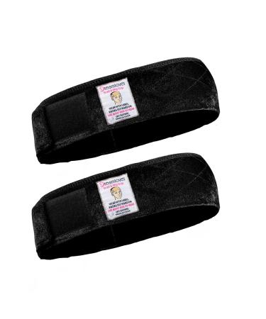 Dreamlover Elastic Wig Grip Headband Adjustable Wig Grip Band Black 2 PCS