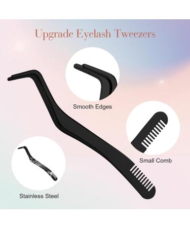 simarro 3 Pcs Eyelash Applicator Tool Set False Eyelashes Applicator Tool Remover Clip Professional Eyelashes Tweezers Curved Eyelash Eyebrow Curler for Beginners Makeup Artists (Black) - Buy Online on GoSupps.com
