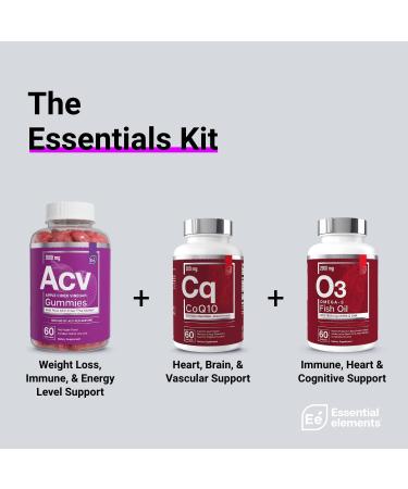 CoQ10 Heart Brain & Vascular Support | 200mg Patented Formula - Essential Elements | High Absorption - 60 Softgels - Buy Online on GoSupps.com