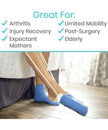 Adjustable Sockenhilfe Set - Plastic Stocking Aid for Seniors Pregnant Women & Diabetics | Easy Stocking Application Tool - Buy Online on GoSupps.com