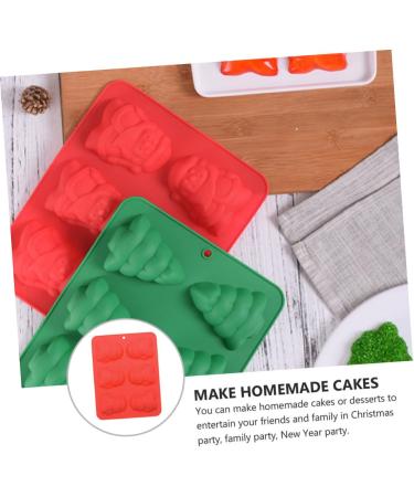 Alipis Christmas Baking Molds Silicone Molds Biscuits Dessert Bakeware Santa Claus Cake Mold Fudge Set - Buy Online on GoSupps.com