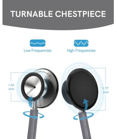 FriCARE Stethoscope - Essential for Nurses & Vet Students | FSA HSA Eligible | Grey Tubing 30 Inch Replacement Medical Diagnostic Gear - Buy Online on GoSupps.com