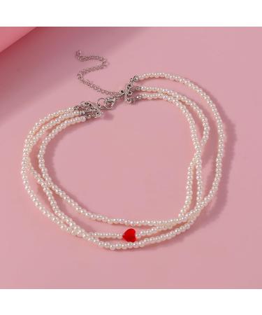 Oralgo's Elegant Multi-Layer Pearl Necklace - Stylish Collarbone Chain & Charm Accessory for Trendy Women - Buy Online on GoSupps.com