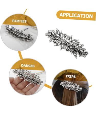 MAGICLULU Rhinestone Hair Clip Women Hair Clip Silver Hair Clip Women Headdress Women Barrette Women Hairpin Hair Accessory Barrette for Girl Hair Barrettes Rhinestones Hairpin - Buy Online on GoSupps.com