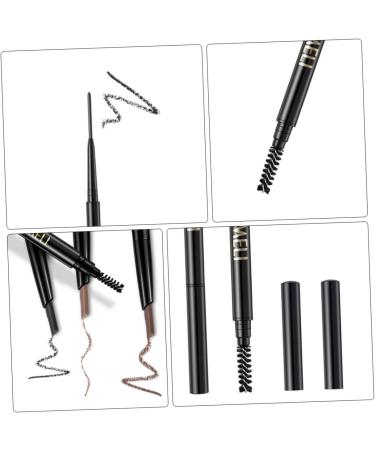Angoily 3pcs 2 1 Eyebrow Makeup Tools Brow Pencil Triangle Pencil Makeup Accessories To Rotate Lock Cylinder 1 count (Pack of 1) Dark Brownx3pcs - Buy Online on GoSupps.com