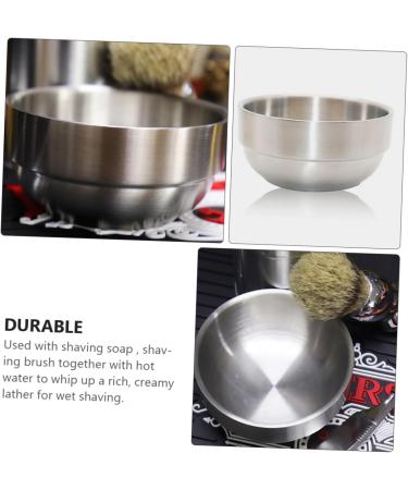 Frcolor Foam Dishwasher Mixing Bowl - Perfect Shaving Soap Container & Toning Shell - 9x9x4.9cm Silver | Ideal for Shaving Cream & Tools - Buy Online on GoSupps.com