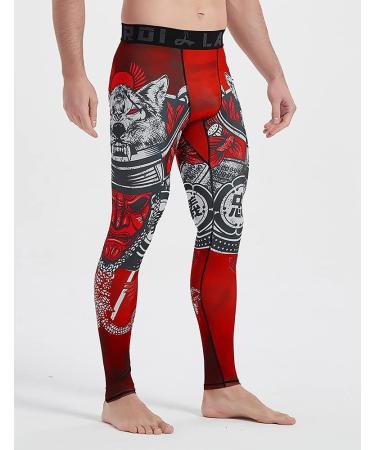 LAFROI YSK08 Quick-Dry Compression Leggings with Waistband for Men - M Warrior | Best International Shipping - Buy Online on GoSupps.com