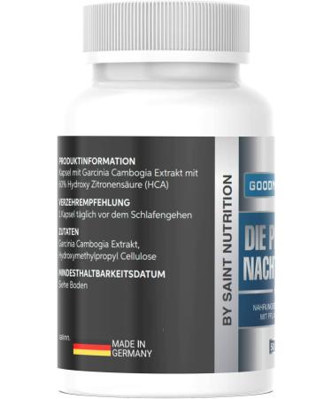 Saint Nutrition Goodnight F-Burn Capsules | Vegan Garcinia Cambogia for Men & Women | Fast High Dose Weight Loss Support - Buy Online on GoSupps.com