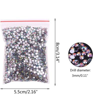 5000pcs Pink Flat Back Gems Round Crystal Rhinestones For DIY Crafts Nail Art Clothes Shoes Bags Phones Round Crystal Rhinestones - Buy Online on GoSupps.com