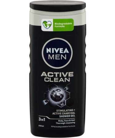 Nivea Men Active Clean Shower Gel 250 ml - Buy Online on GoSupps.com
