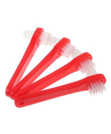Fomiyes 4 pieces wrong toothbrush portable prosthesis brush gum toothbrush prosthesis cleaning tools toothbrush travel brisk travel toothbrush prosthesis cleaner