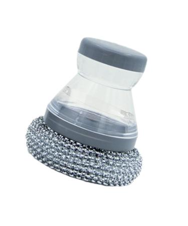 Soap Dispensing Brush - Soap Dispensing Palm Brush | Push Dispensing Dish Soap Scrubber Brush | Palm Dispensing Brush | Dish Brush with Handle Soap Dispenser | Portable Pan Sink Scrubber for Dish Pot