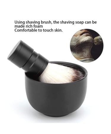Men's Beard Shaver Set - Stainless Steel Shaving Bowl & Soft Brush | Home & Salon Barber Kit (Black - Buy Online on GoSupps.com