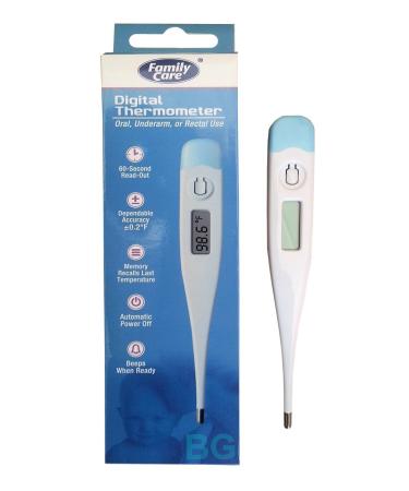 Family Care Oral, Underarm or Rectal Digital Thermometer