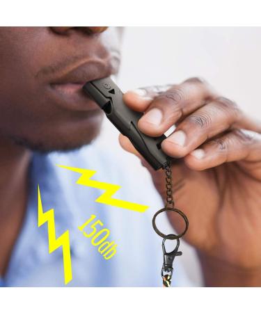 XXINMOH Coach & Referee Whistle with Lanyard for Training & Outdoor Activities - Black Silver - Buy Online on GoSupps.com