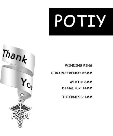 POTIY Registered Nurse Stethoscope ID Tag | Unique RN Gift & Medical Stethoscope Charm - Buy Online on GoSupps.com