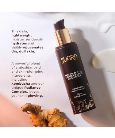 JUARA Sweet Black Tea & Ginger Oil-Free Moisturizer | Matte Finish | Reduces Shine | Deluxe Facial Treatment with Hyaluronic Acid | Paraben & Sulfate Free | Vegetarian | 1.7oz - International Shipping Available - Buy Online on GoSupps.com