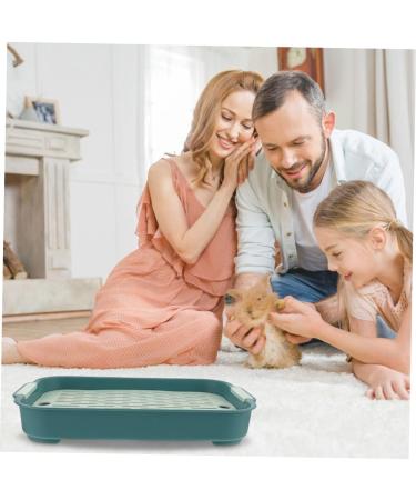 COLLBATH 2pcs Box Rabbit Toilet Cage Small Animal Litter Cage - Fall Bunny Potty Hamster Bedding Pp 27X18.8X4CM As Shown 3 - Buy Online on GoSupps.com
