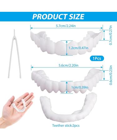Frenzify Fake Teeth - Cosmetic Veneers & Whitening Dentures for Adults | Temporary Tooth Covers with Tweezers - International Shipping Available - Buy Online on GoSupps.com
