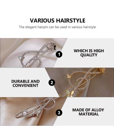 Mobestech 2pcs Music Note Hair Clips - Elegant Alloy Rhinestone Barrettes for Women and Girls (Gold+Silver) - Buy Online on GoSupps.com