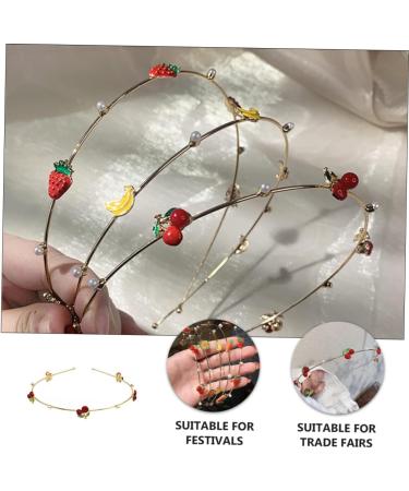 MAGICLULU Strawberry Headband Accessories Braided Hair Headbands Cupid Halloween Decor Head Band Hair Bands for Decorative Hairband Make up Miss Clothing Alloy (iron) - Buy Online on GoSupps.com