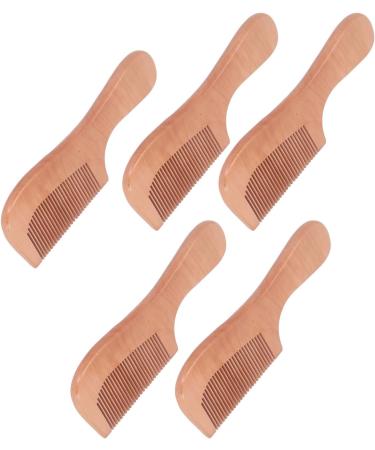 Wooden Hair Comb with Ergonomic Handle Prevent Slip Lightweight Portable Close Tooth Peach Wood Hair Comb for Hair and Beard Grooming - Buy Online on GoSupps.com
