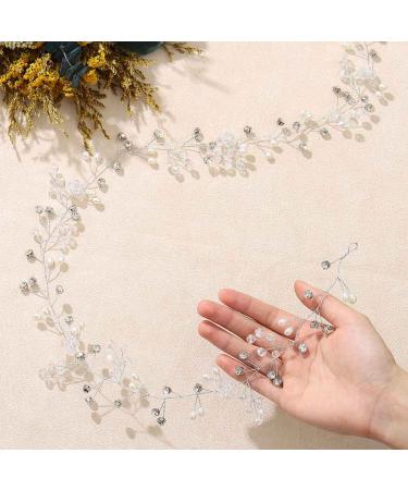 Latious Crystal Bride Wedding Hair Vine - Silver Rhinestone Bridal Headband for Women (100cm) - Buy Online on GoSupps.com