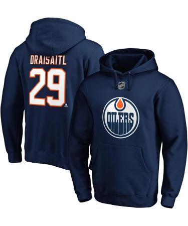Buy Fanatics Leon Draisaitl #29 Edmonton Oilers NHL Hoodie - Iconic Player Navy M Blue | International Shipping Available - Buy Online on GoSupps.com