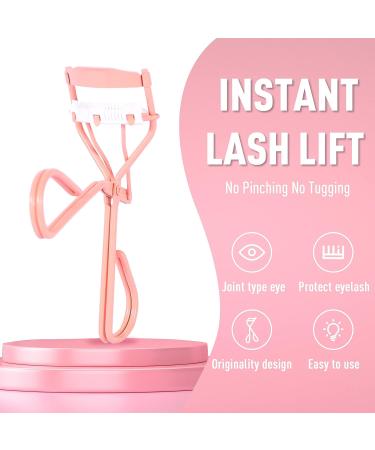 Pink Eyelash Curler with Built-in Comb - Professional Lash Tool with Refills - Buy Online on GoSupps.com