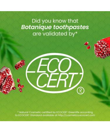 Ecocert Cosmos Natural certified Himalaya Botanique Neem and Pomegranate Toothpaste with organic plant extracts fights plaque whitens teeth fluoride free SLS free 75 ml - Buy Online on GoSupps.com