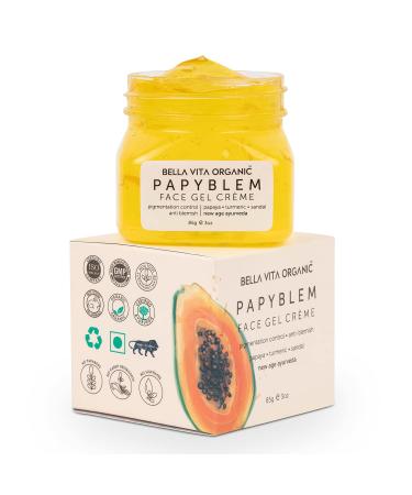 Bella Vita Organic Papaya Face Cream Gel For Glow Pigmentation Blemish Removal With Saffron 60 grams