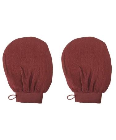 Exfoliating Mitt for Shower Bath Deep Exfoliating Mitt Body Scrub for Skin Cleanser-Part Best Skincare Kit for Women & Men - Exfoliator Tool (Bronze)