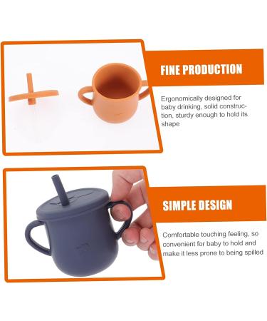 TOYANDONA 3pcs Baby Silicone Sippy Cups Set for Toddlers - Anti-Spill, Training Cup with Silicone Straw for Infant & Toddler - BPA-Free Silicone Water Cup - Buy Online on GoSupps.com
