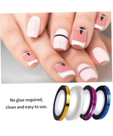 White Nail Striping Tape Rolls for DIY Nail Art Decoration - Line Stickers for Perfect Nail Tips - Buy Online on GoSupps.com