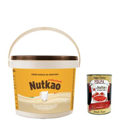 Italian Gourmet E.R. Nutkao Crema Bianca White Cream Chocolate 6 kg spread + Polpa Italian Gourmet Polpa 400 g