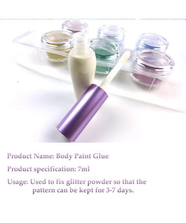 7ml Body Paint Glue - Temporary Tattoo & Glitter Powder Adhesive - Buy Online on GoSupps.com