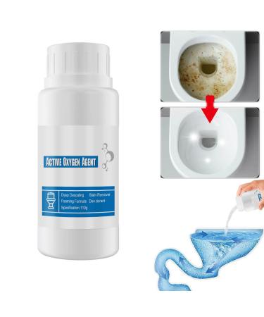 Toilet Active Oxygen Agent 2024 Powerful Cleaning Foam Toilet Cleaner Powder Foaming Toilet Cleaner for Toilets Foam Toilet Cleaner (110G)