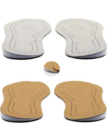 1 Pair Leather OX Leg Orthopedic Insoles Heel Inserts Lift Shoe Wedge Knee Pads Women and Men Corrective Pronation Supination Medial Lateral (41 42) 0 TCBH01