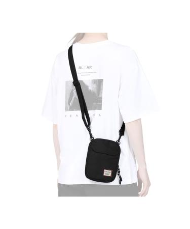 Mini Crossbody Bag Small Shoulder Bag For Men, Women Mini Messenger Satchel Bag Black