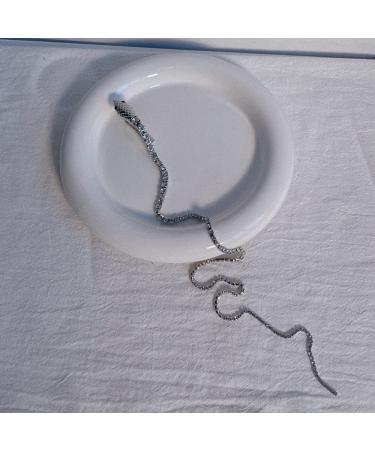 2Pcs Rhinestone Snake Hair Chains - Tassel Hair Clips with Sparkle Crystal Adornments | Silver Christmas Party Accessories for Girls - Buy Online on GoSupps.com